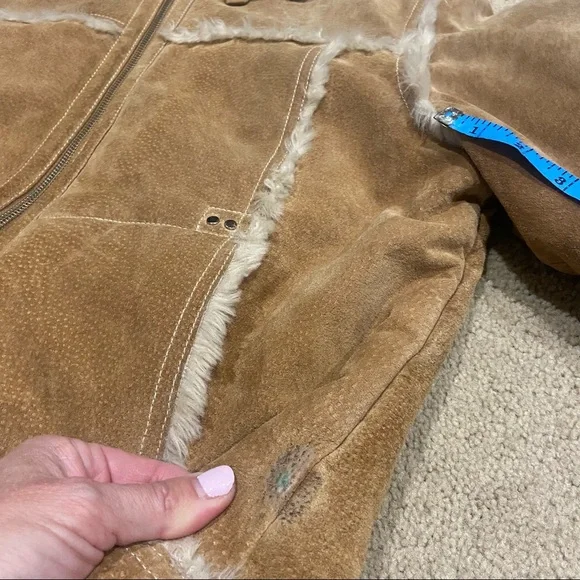 Wilsons Leather Tan Shearling Jacket - Picture 14 of 14